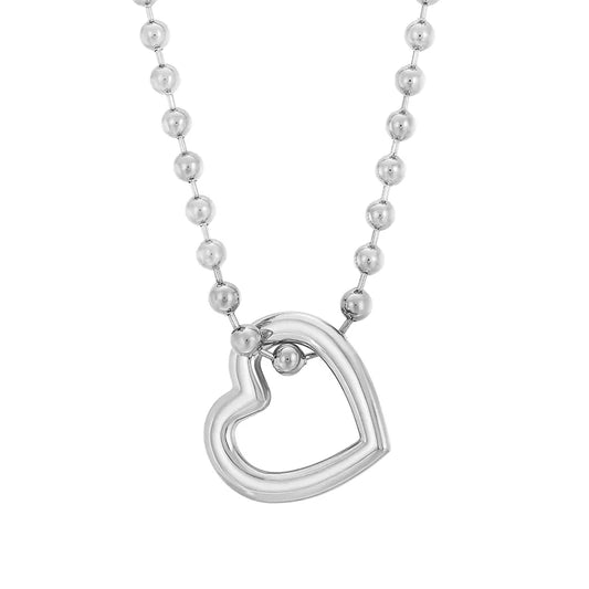 Collar Corazón Acero Inoxidable