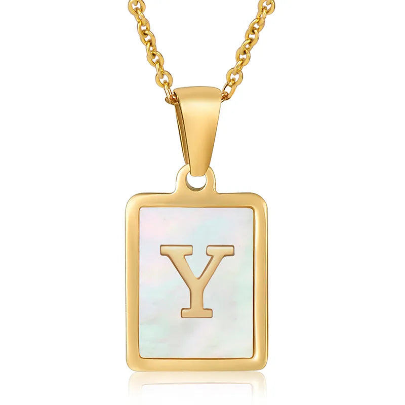 Collar Letra Acero Inoxidable