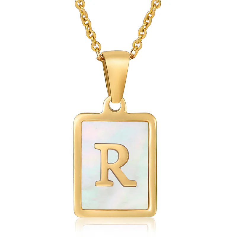 Collar Letra Acero Inoxidable