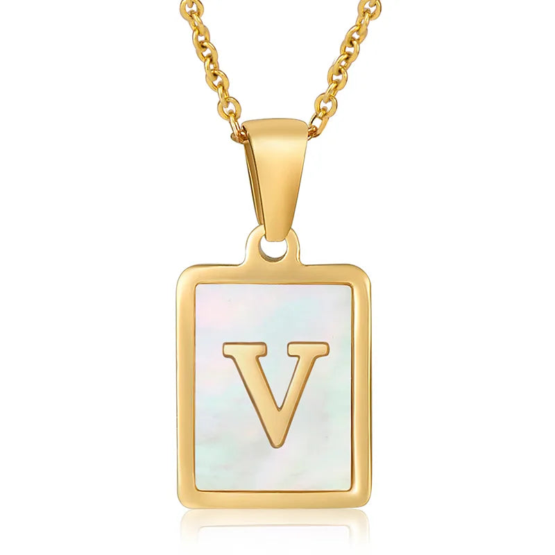 Collar Letra Acero Inoxidable