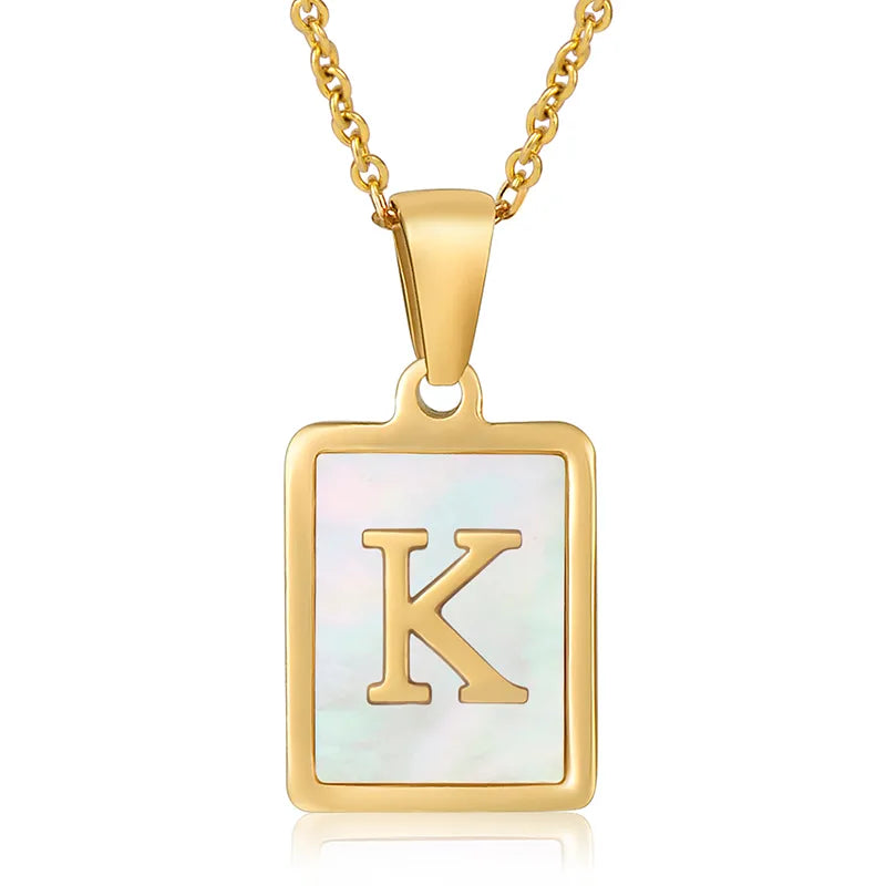 Collar Letra Acero Inoxidable