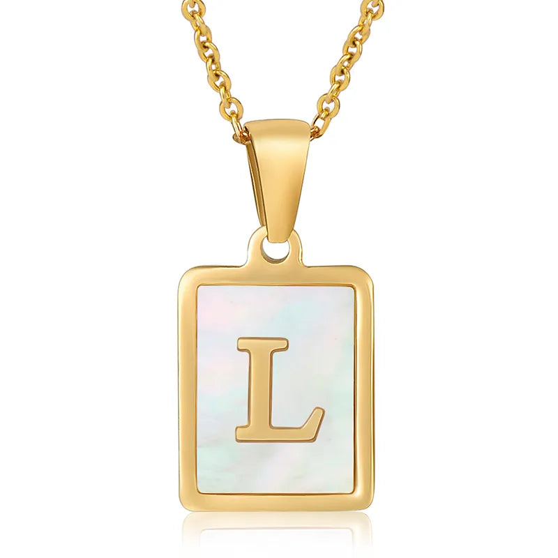 Collar Letra Acero Inoxidable