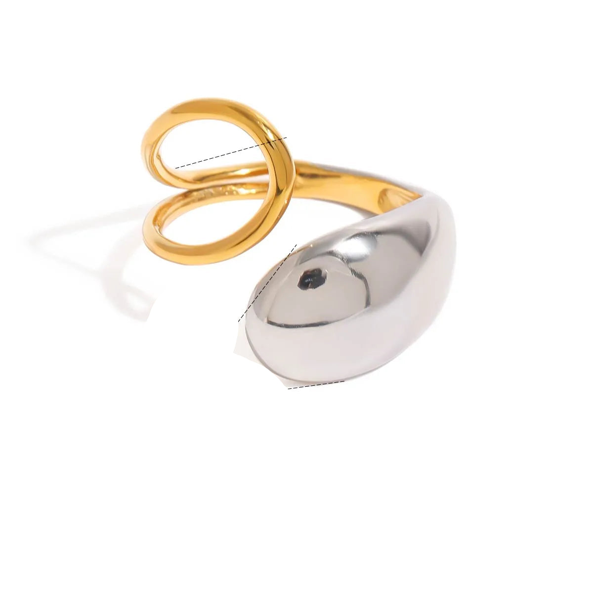 Anillo Bicolor Acero Inoxidable