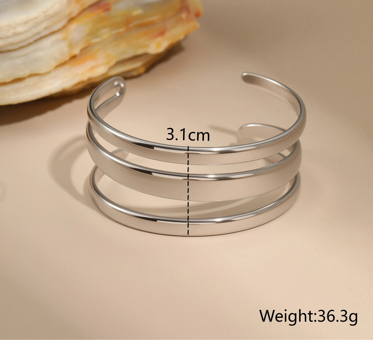 Pulsera Abierta Acero Inoxidable