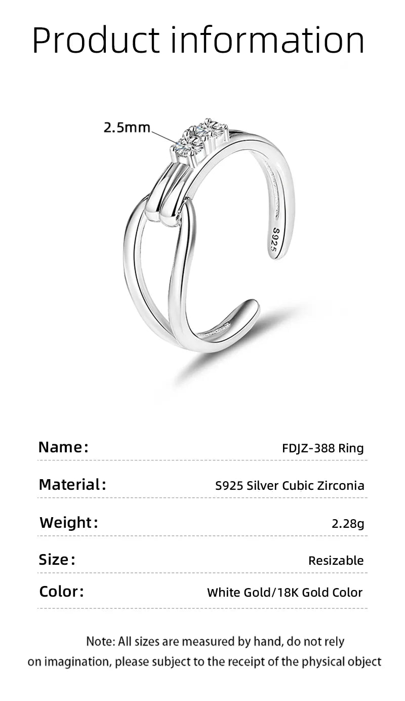 Anillo Ajustable Plata 925