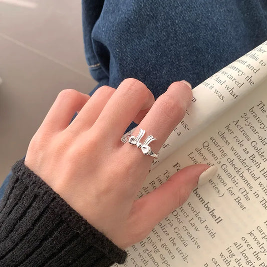 Anillo Moño Ajustable Plata Esterlina S925