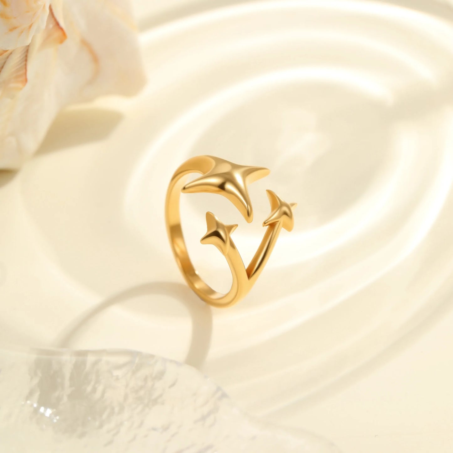 Anillo Estrellas Acero Inoxidable