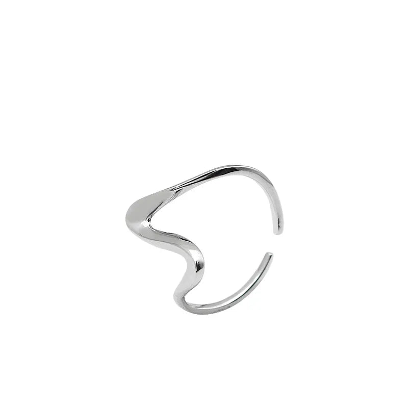 Anillo Ondulado Plata Esterlina S925