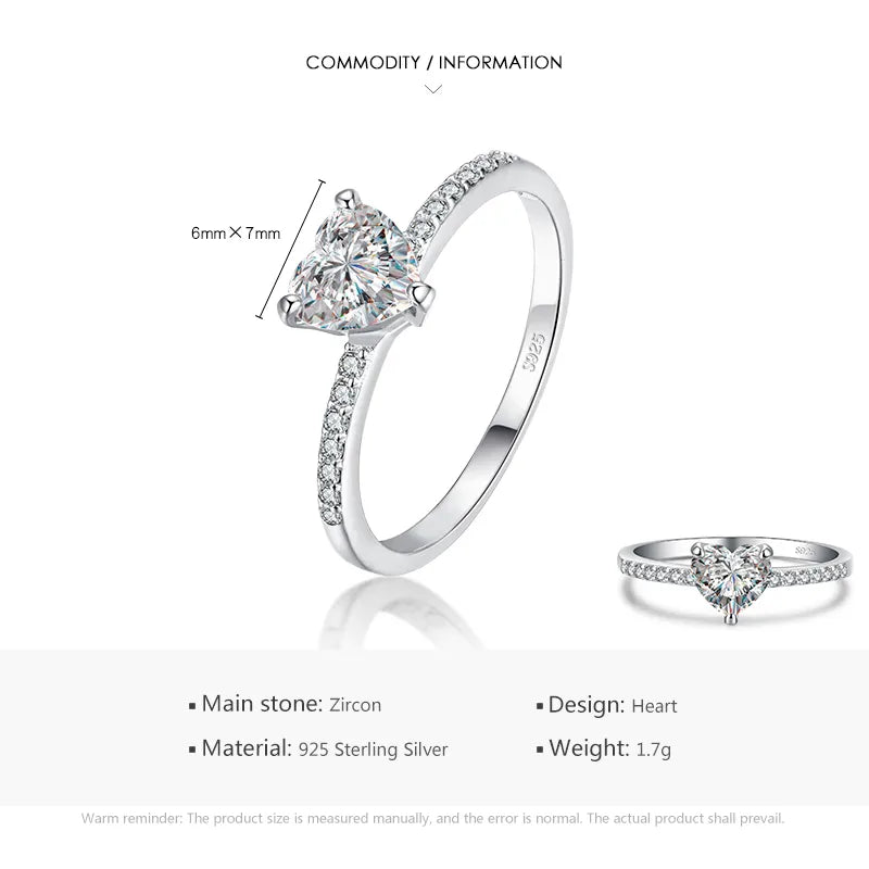 Anillo Corazón Plata Esterlina