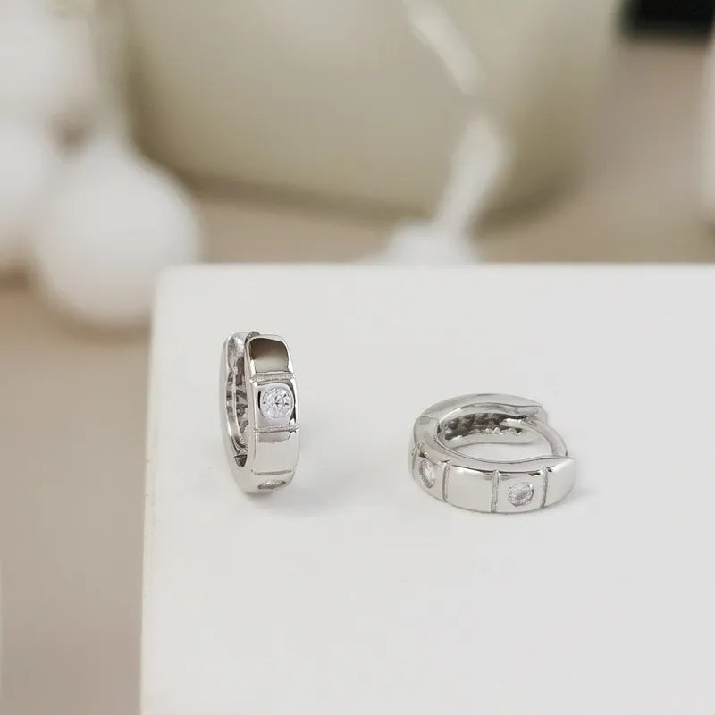 Arracadas Pequeñas Zirconias Plata S925