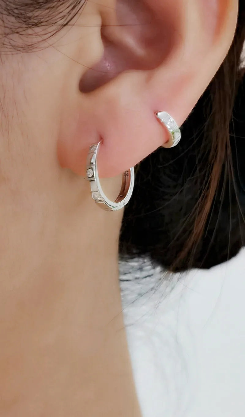 Arracadas Pequeñas Zirconias Plata S925