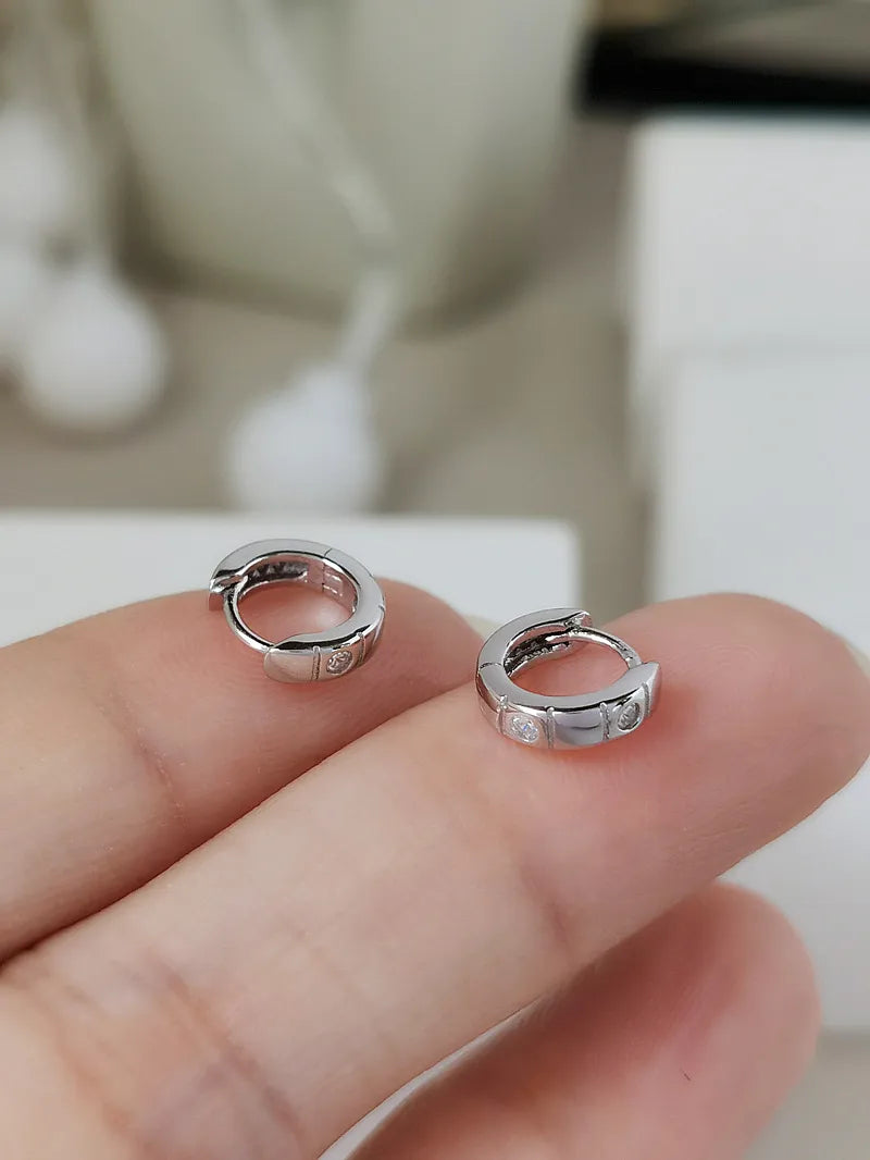 Arracadas Pequeñas Zirconias Plata S925