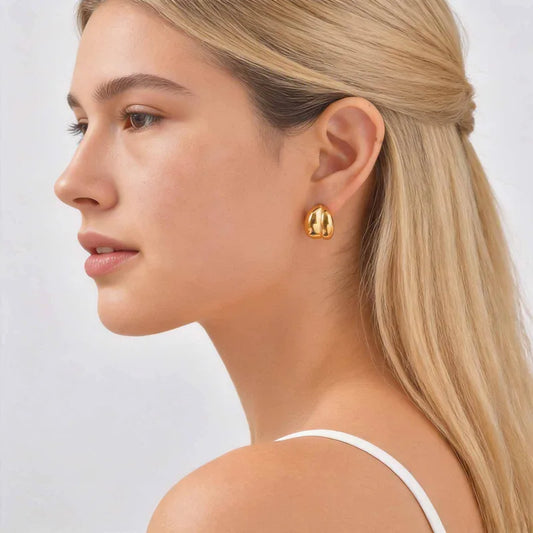 Aretes Dorados Acero Inoxidable