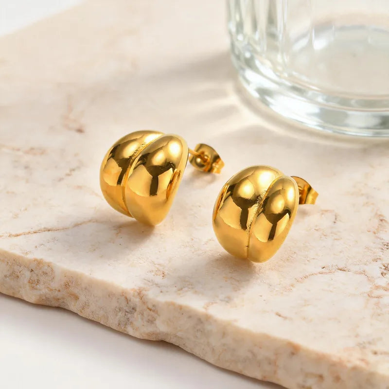 Aretes Dorados Acero Inoxidable