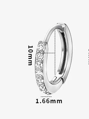 Arracadas Pequeñas Plata De Ley S925 10 mm