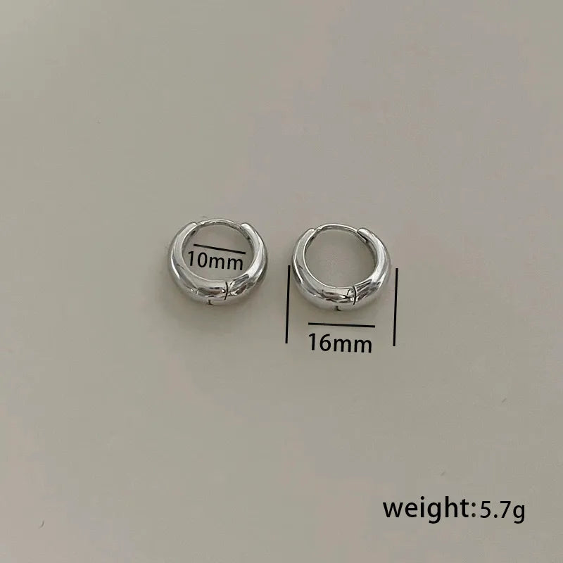 Arracadas Básico Circulo Acero Inoxidable