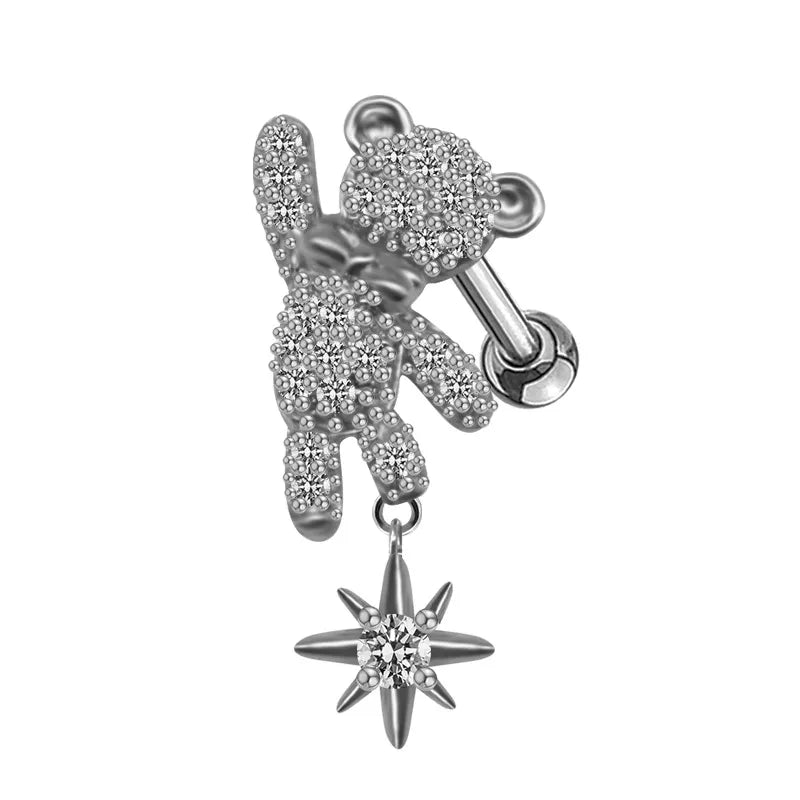 Piercing Oso Acero Inoxidable Cobre