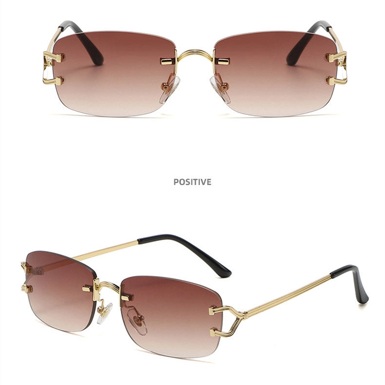 Gafas Rectangular Casual Café