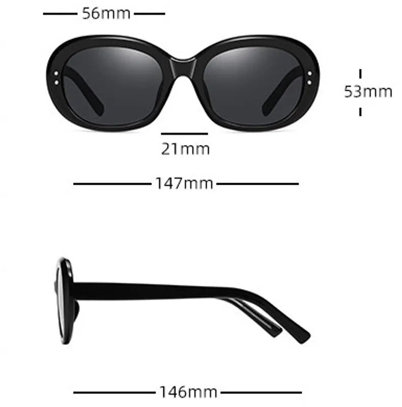 Gafas Negras Marco Ovalado