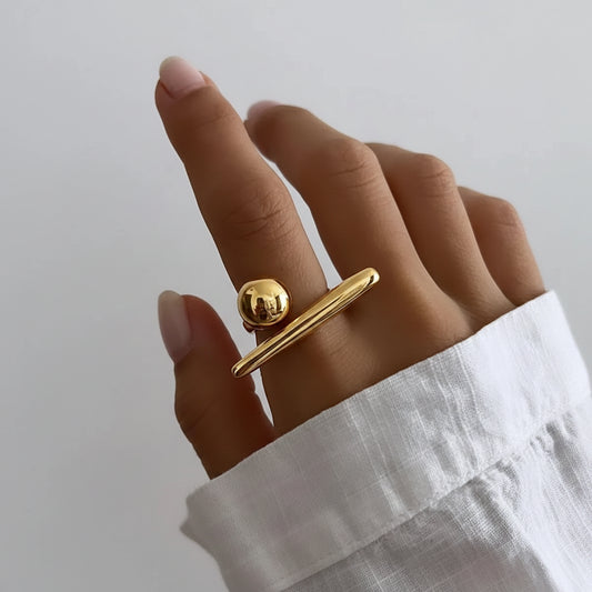Anillo Bola Línea Acero Inoxidable