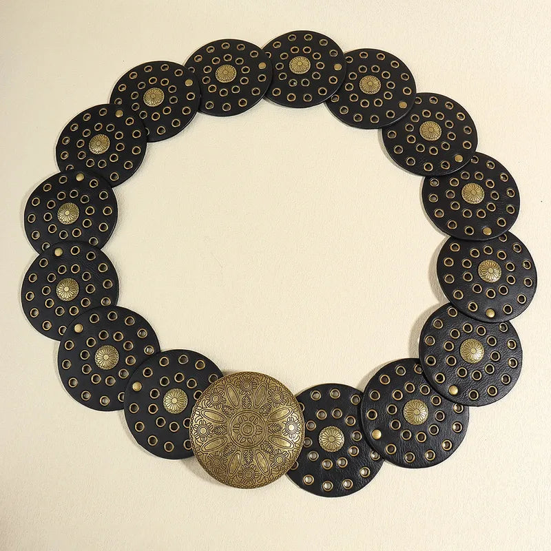 Cinto Negro Bronce Ruedas