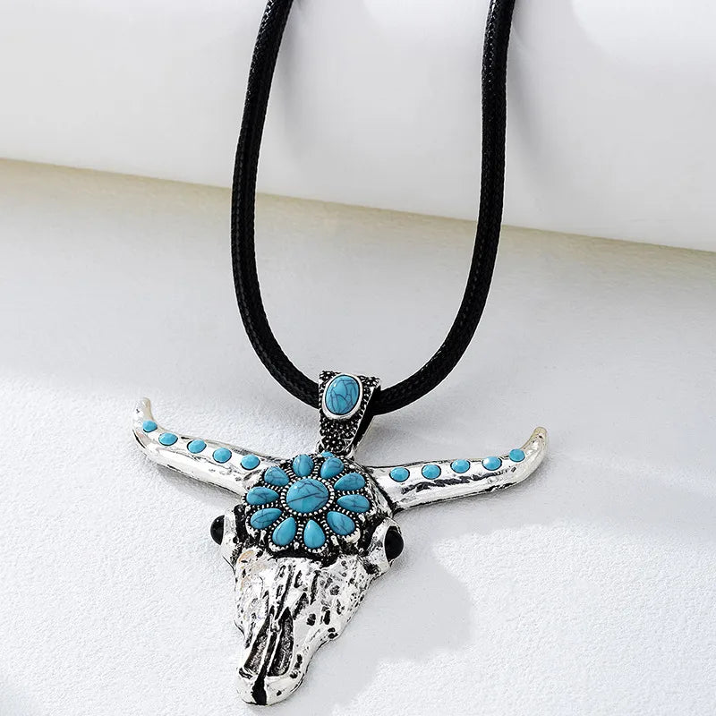 Collar Colgante Cabeza Toro Aleación