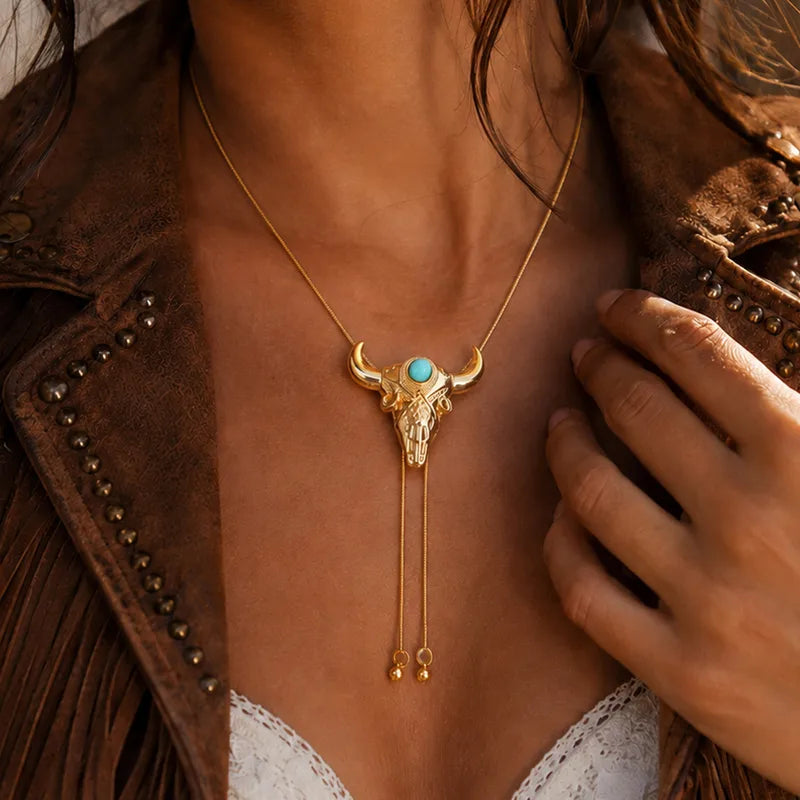 Collar Cabeza Toro Acero Inoxidable