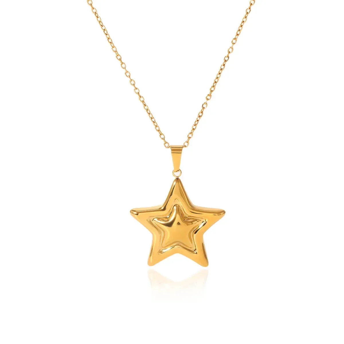 Collar Estrella Dorado Acero inoxidable
