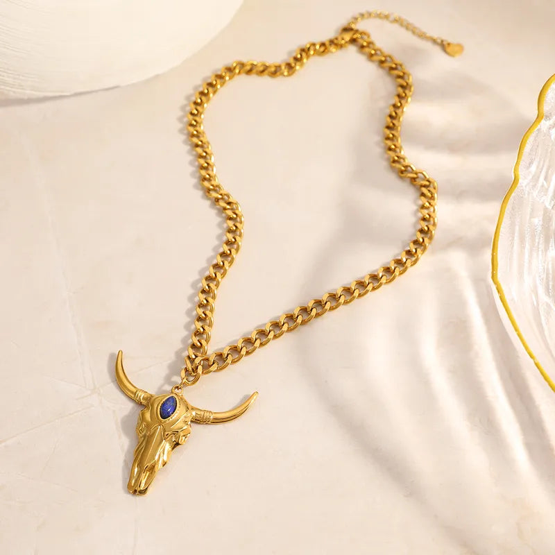 Collar Cabeza Toro Acero Inoxidable