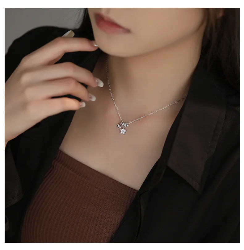 Collar Estrellas Plata Esterlina