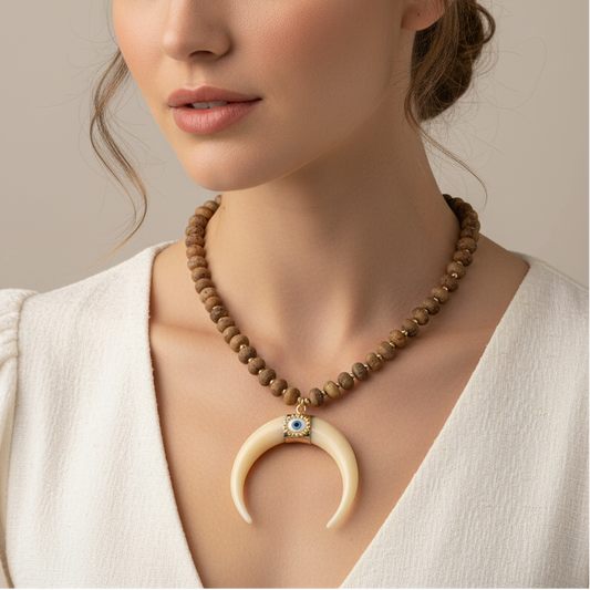 Collar Cuerno Piedra Natural