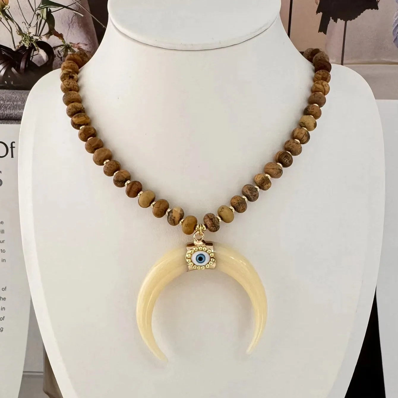 Collar Cuerno Piedra Natural