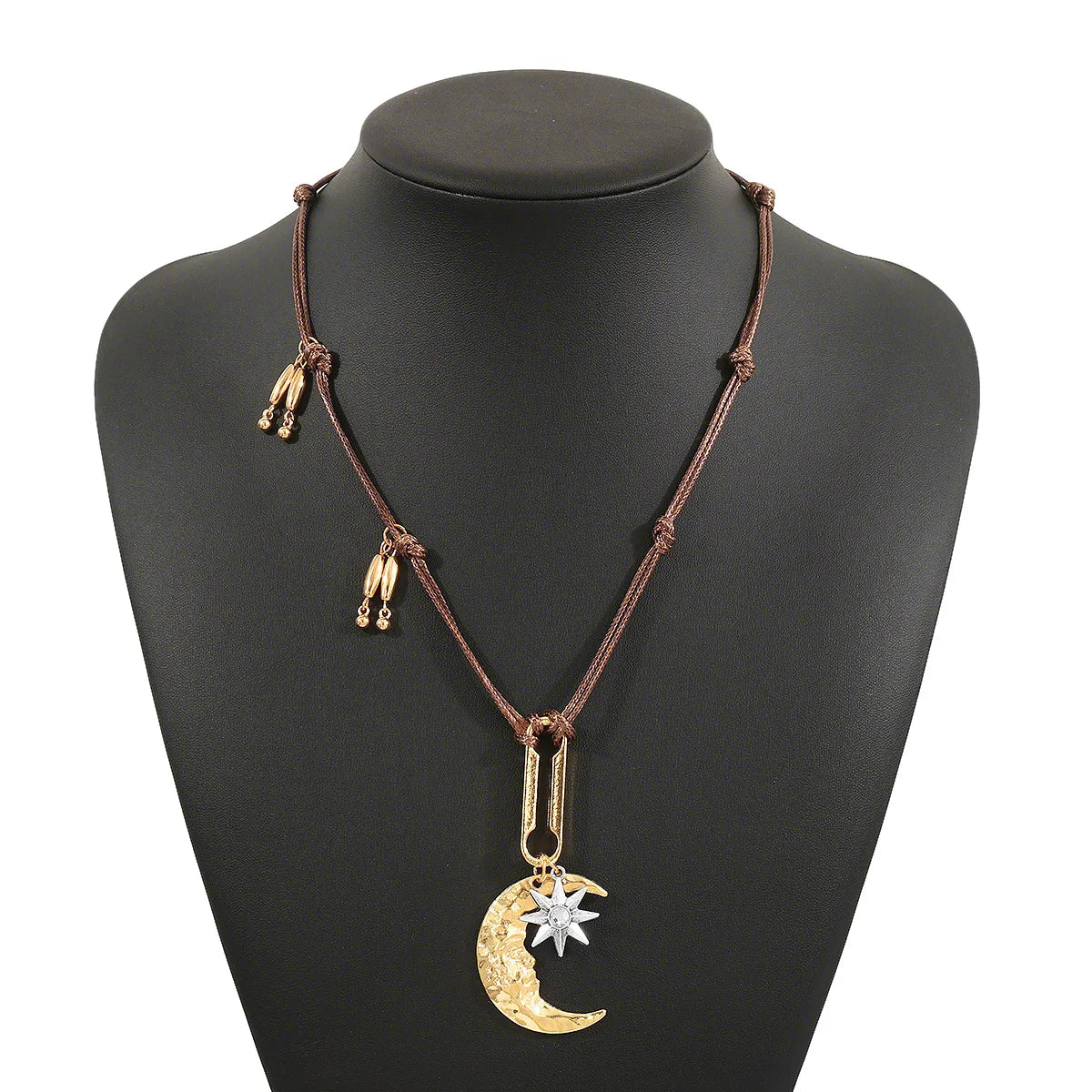 Collar Largo Luna Estrella Aleación