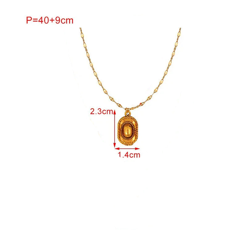 Collar Sombrero Acero Titanio