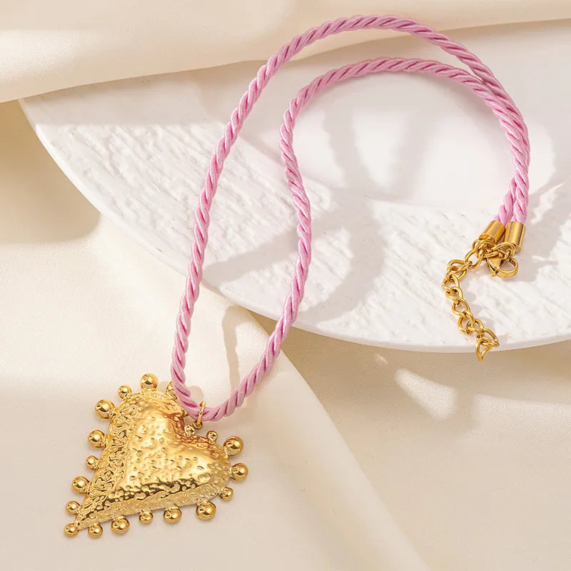 Collar Corazón Concha Estrella Mar Acero