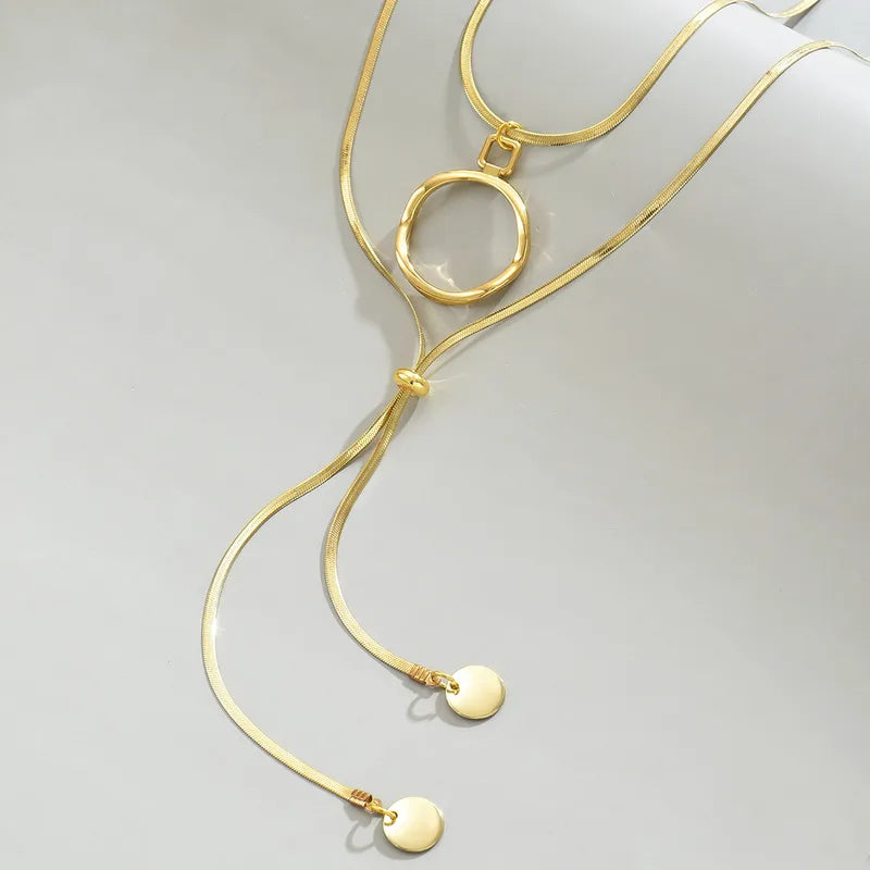 Collar Doble Largo Acero Inoxidable