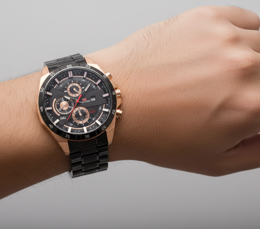 Reloj Negro Dorado