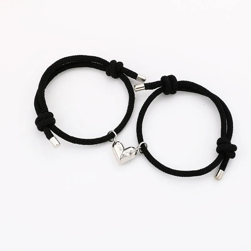 Pulseras Pareja Corazón Aleación Soga