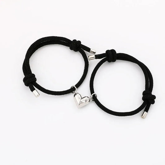 Pulseras Pareja Corazón Aleación Soga