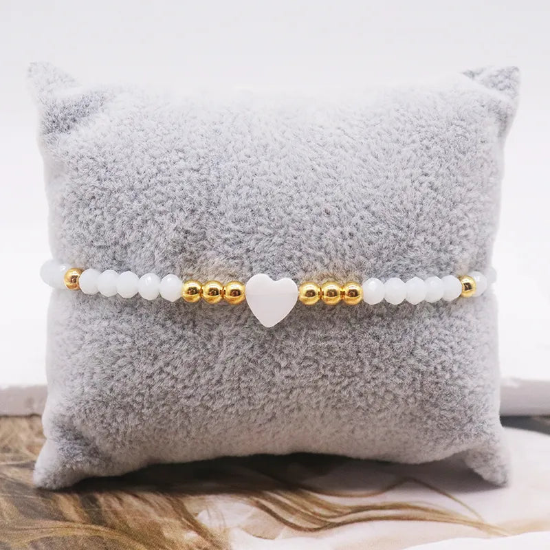 Pulsera Tejida  Cruz Corazón Love