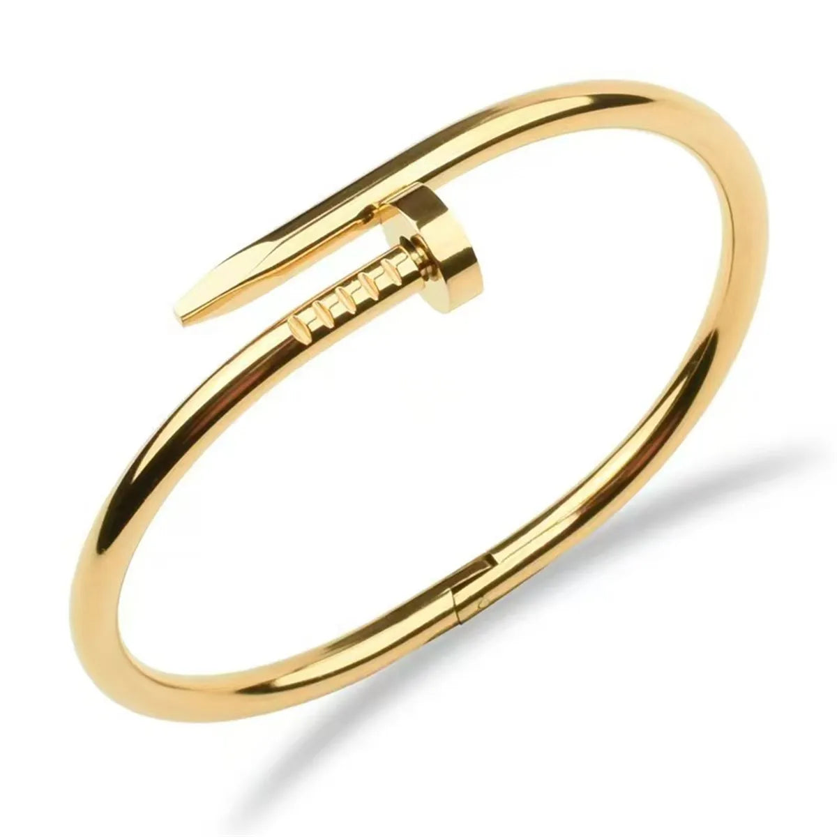 Pulsera Clavo Dorada Acero Inoxidable