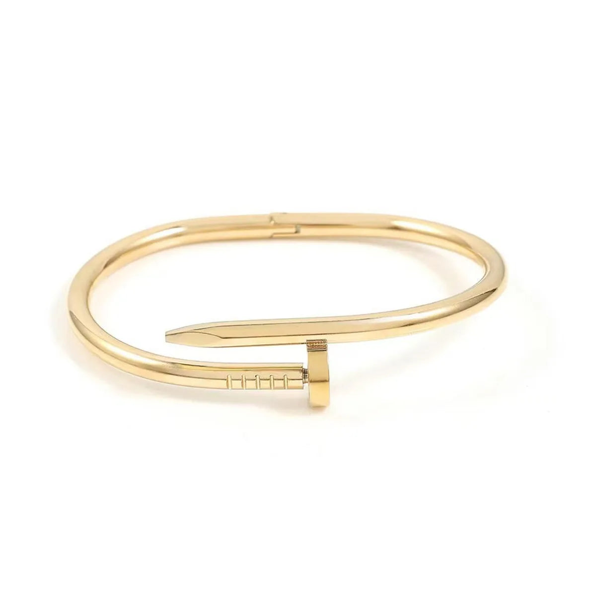 Pulsera Clavo Dorada Acero Inoxidable