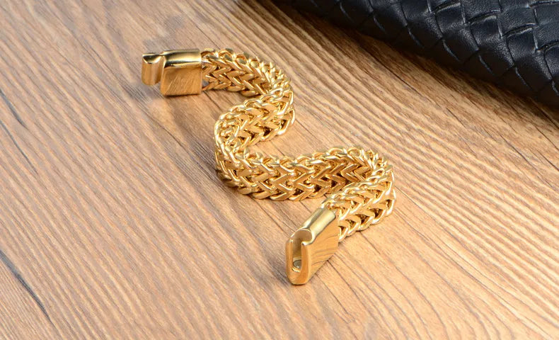 Pulsera Acero Inoxidable Chapados en oro