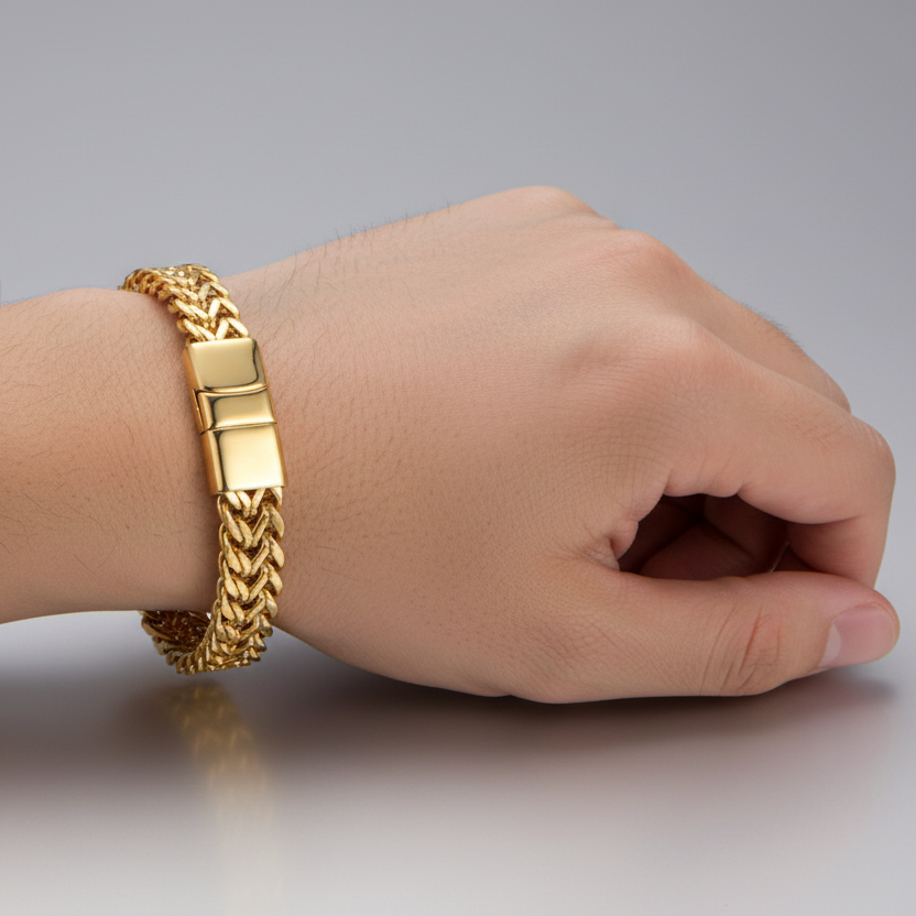 Pulsera Acero Inoxidable Chapados en oro