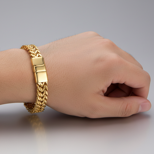 Pulsera Acero Inoxidable Chapados en oro