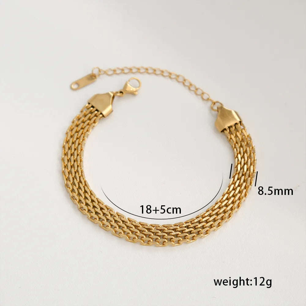 Pulsera Dorada Acero Inoxidable