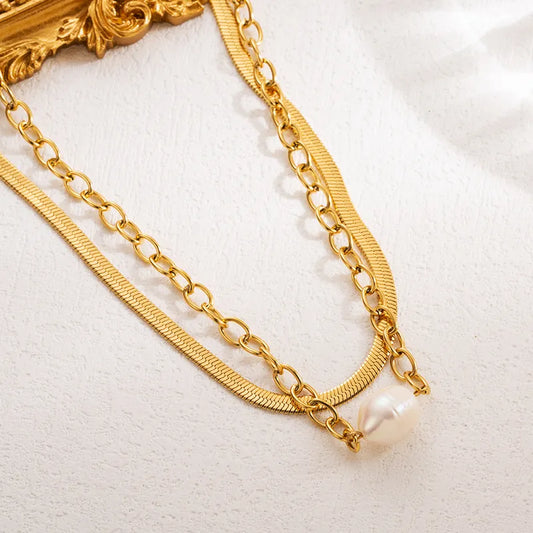 Collar Dorado Perla