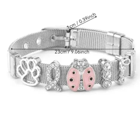 Pulsera Love Lady Bug Acero Inoxidable