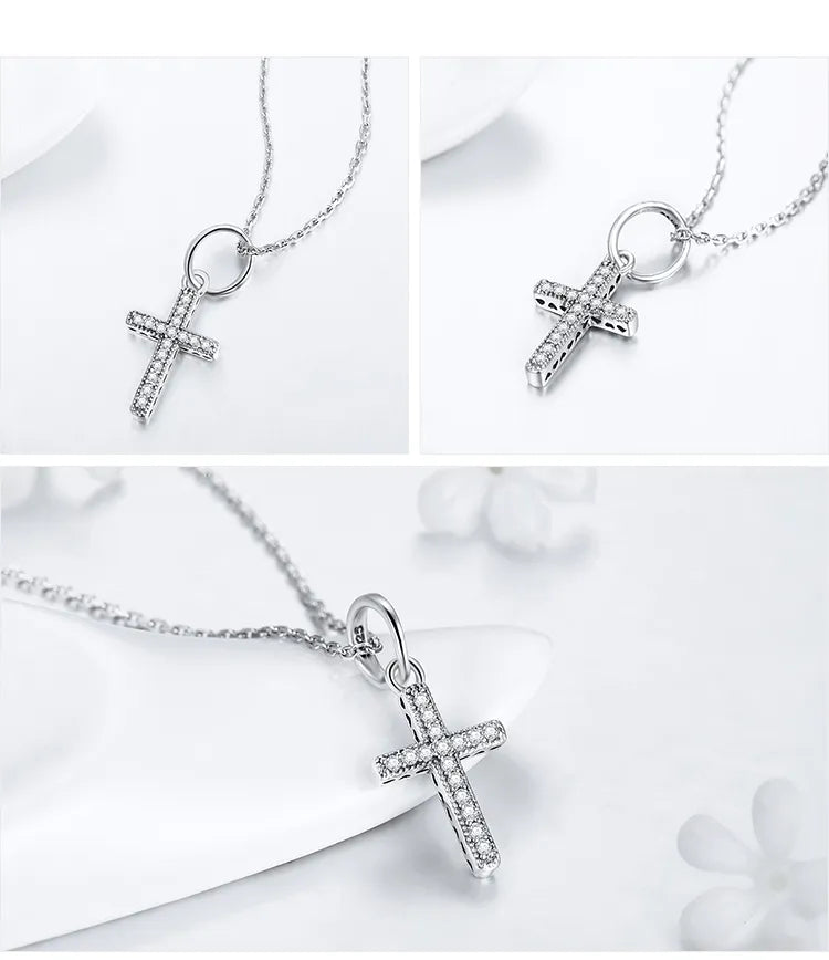 Collar Cruz Plata Esterlina