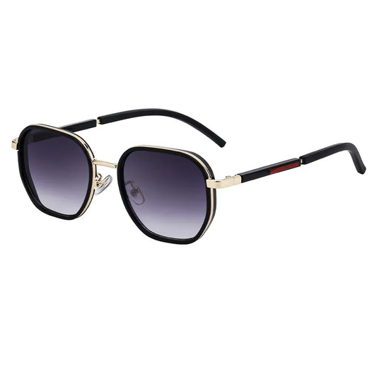 Gafas Estilo Simple Negro Dorado